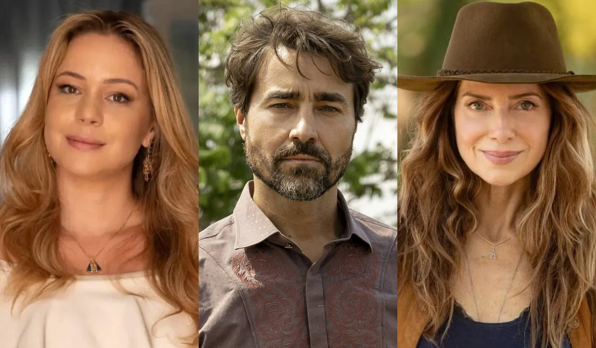 Zilá (Leandra Leal), Jean Carlos (Ricardo Pereira) e Janete (Letícia Spiller) em Coração Acelerado, a nova novela das sete da Globo (Foto: Manoella Mello/TV Globo)