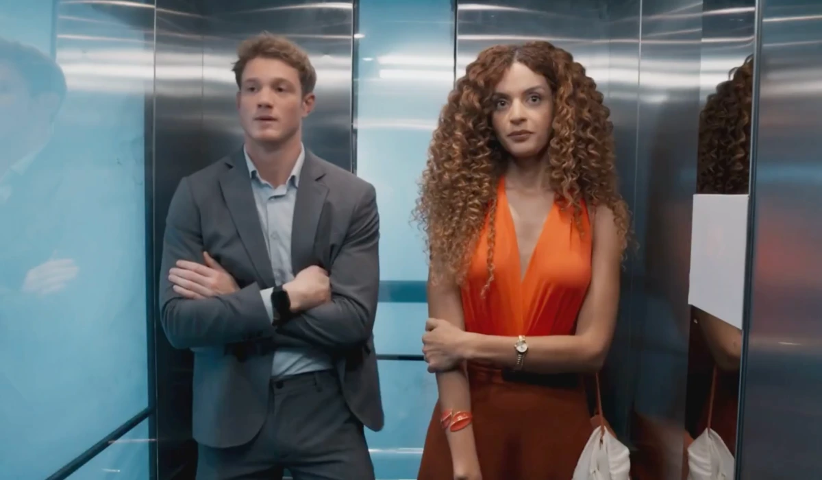 Leonardo (Pedro Novaes) e Viviane (Gabriela Loran) em Três Graças (Foto: Reprodução/TV Globo)