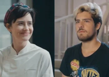 Samira (Fernanda Vasconcellos) e Raul (Paulo Mendes) em Três Graças (Foto: Reprodução/TV Globo)