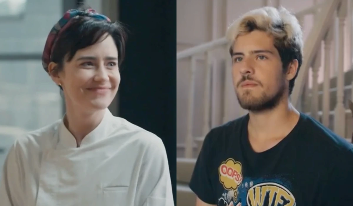 Samira (Fernanda Vasconcellos) e Raul (Paulo Mendes) em Três Graças (Foto: Reprodução/TV Globo)