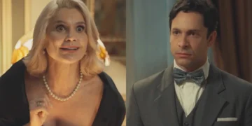 Sandra (Flávia Alessandra) e Celso (Rainer Cadete) em Êta Mundo Melhor (Foto: Reprodução/TV Globo)