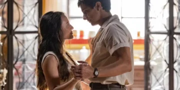 Estela e Túlio em Êta Mundo Melhor. (Foto: reprodução/Globo)