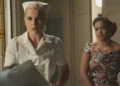 Sandra (Flávia Alessandra) e Dita (Jeniffer Nascimento) em Êta Mundo Melhor (Foto: Reprodução/TV Globo)