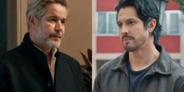 Ferette (Murilo Benício) e Paulinho (Romulo Estrela) em Três Graças (Foto: Reprodução/TV Globo)