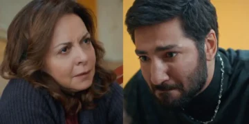 Cengiz e sua mãe na novela Mãe, da Record.