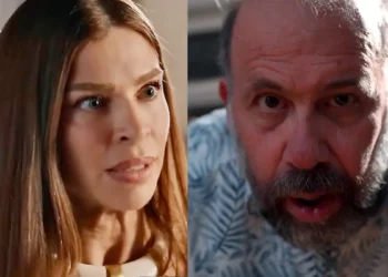 Arminda (à esquerda) e Célio (à direita) em Três Graças.