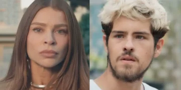 Arminda (à esquerda) e Raul (à direita) em Três graças.