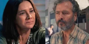 Lígia (Dira Paes) e Joaquim (Marcos Palmeira) em Três Graças (Foto: Reprodução/TV Globo)