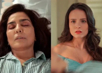 Miriam e Estela em Êta Mundo Melhor. (Foto: reprodução/Globo)