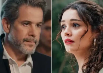Ferette (Murilo Benício) e Gerluce (Sophie Charlotte) em Três Graças (Foto: Reprodução/TV Globo)