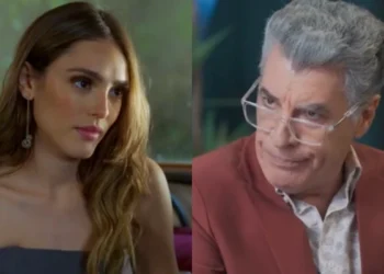 Naiane (Isabelle Drummond) em Coração Acelerado e Téo Pereira (Paulo Betti) em Três Graças (Foto: Reprodução/TV Globo)