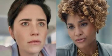 Samira (Fernanda Vasconcellos) e Lena (Bárbara Reis) em Três Graças (Foto: Reprodução/TV Globo)