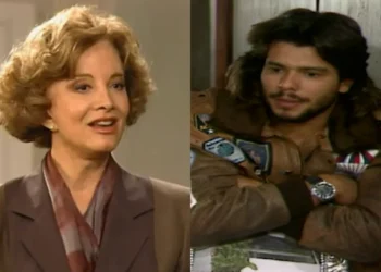 Laurinha e Rafael em Rainha da Sucata. (Foto: reprodução/Globo)