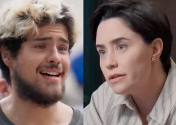 Raul (à esquerda) e Samira (à direita) em Três Graças.