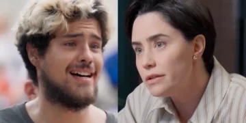 Raul (à esquerda) e Samira (à direita) em Três Graças.