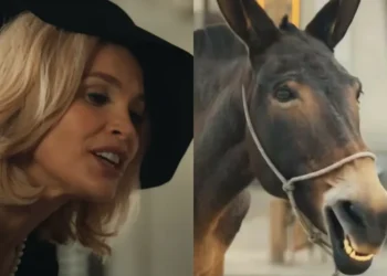 Sandra em Êta Mundo Melhor. (Foto: reprodução/Globo)