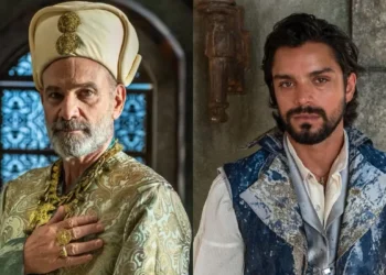 Soliman (Marco Ricca) e Omar (Rodrigo Simas) A Nobreza do Amor (Foto: Estevam Avellar/TV Globo)