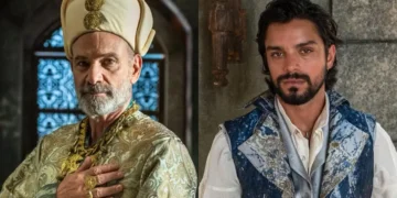 Soliman (Marco Ricca) e Omar (Rodrigo Simas) A Nobreza do Amor (Foto: Estevam Avellar/TV Globo)