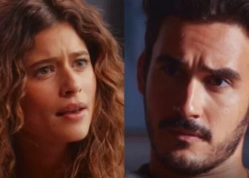 Agrado (Isadora Cruz) e João Raul (Filipe Bragança) em Coração Acelerado (Foto: Reprodução/TV Globo)
