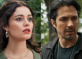 Gerluce (Sophie Charlotte) e Paulinho (Romulo Estrela) em Três Graças (Foto: Reprodução/TV Globo)