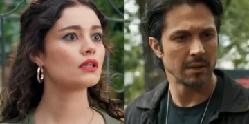 Gerluce (Sophie Charlotte) e Paulinho (Romulo Estrela) em Três Graças (Foto: Reprodução/TV Globo)