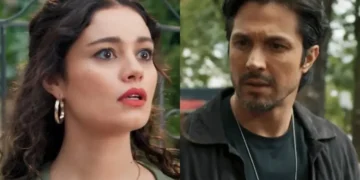 Gerluce (Sophie Charlotte) e Paulinho (Romulo Estrela) em Três Graças (Foto: Reprodução/TV Globo)