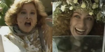 Laurinha e Alaíde em Rainha da Sucata. (Foto: reprodução/Globo)