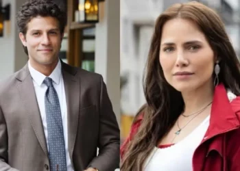 Adriana (Leticia Colin) e Pedro (Chay Suede) em Quem Ama Cuida, a nova novela das nove da Globo (Foto: Manoella Mello/Globo)