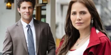Adriana (Leticia Colin) e Pedro (Chay Suede) em Quem Ama Cuida, a nova novela das nove da Globo (Foto: Manoella Mello/Globo)