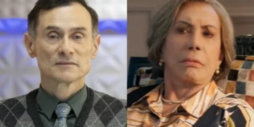 Albérico (Enrique Diaz) e Josefa (Arlete Salles) em Três Graças (Foto: Manoella Mello/Reprodução/TV Globo)