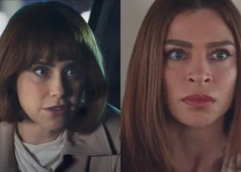 Samira (Fernanda Vasconcellos) e Arminda (Grazi Massafera) em Três Graças (Foto: Reprodução/TV Globo)