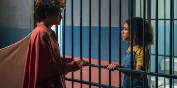 Lena (Barbara Reis) e Joélly (Alana Cabral) em Três Graças (Foto: Estevam Avellar/TV Globo)
