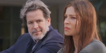 Ferette (Murilo Benício) e Arminda (Grazi Massafera) em Três Graças (Foto: Reprodução/TV Globo)