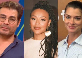 Thiago Lacerda, Sheron Menezzes e Alinne Moraes são os protagonistas de Por Você, a nova novela das sete da Globo (Foto: Reprodução/TV Brasil/Instagram/TV Globo)