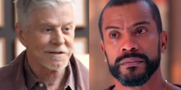 Kasper (à esquerda) e João Rubens (à direita) em cenas de Três Graças.