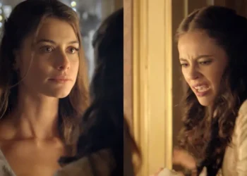 Melissa e Lívia em Além do Tempo. (Foto: reprodução/Globo)