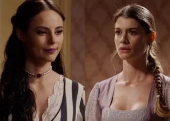 Melissa e Lívia em Além do Tempo. (Foto: reprodução/Globo)