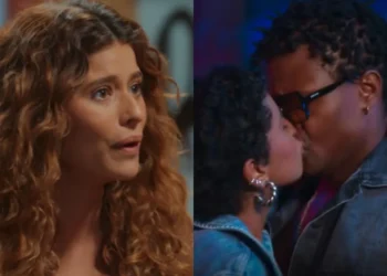 Agrado, Eduarda e Leandro em Coração Acelerado. (Foto: reprodução/Globo)