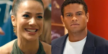 Adriana (à esquerda) e Tiago (à direita) em Quem Ama Cuida.