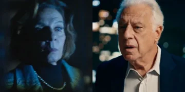 Diná (Rosi Campos) e Arthur (Antonio Fagundes) em Quem Ama Cuida (Foto: Reprodução/TV Globo)