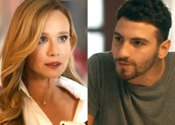 Dora (à esquerda) e André (à direita) em cenas de Quem Ama Cuida.