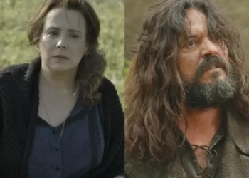 Emília e Bernardo em Além do Tempo. (Foto: reprodução/Globo)