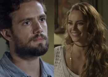 Felipe e Melissa em Além do Tempo. (Foto: reprodução/Globo)