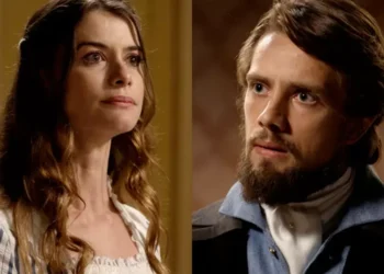 Lívia e Felipe em Além do Tempo. (Foto: reprodução/Globo)