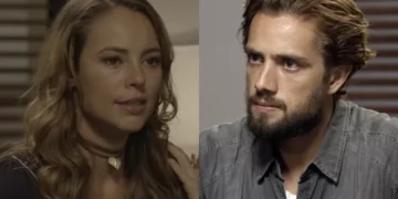 Melissa e Felipe em Além do Tempo. (Foto: reprodução/Globo)
