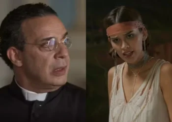 Padre Viriato e Virgínia em A Nobreza do Amor. (Foto: reprodução/Globo)