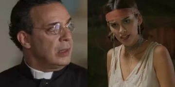 Padre Viriato e Virgínia em A Nobreza do Amor. (Foto: reprodução/Globo)