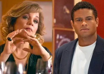 Pilar (à esquerda) e Tiago (à direita) em Quem Ama Cuida.