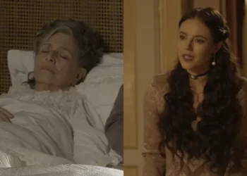 Vitória e Melissa em Além do Tempo. (Foto: reprodução/Globo)