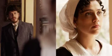 Afonso e Anita em Além do Tempo. (Foto: reprodução/Globo)